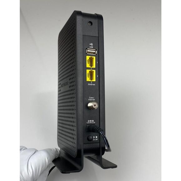 NETGEAR C3700 N600 Wireless WiFi Docsis 3.0 Cable Modem Router Black BX1423 - Picture 4 of 5